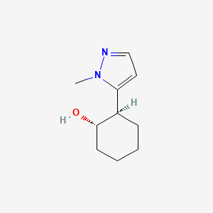 molecular formula C10H16N2O B8275520 (1S,2R)-2-(1-Methyl-1H-pyrazol-5-yl)cyclohexan-1-ol 