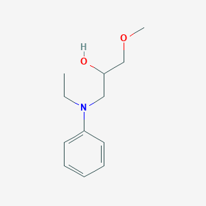 molecular formula C12H19NO2 B8275556 1-(N-Ethylanilino)-3-methoxy-2-propanol 