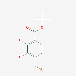 molecular formula C12H13BrF2O2 B8275572 4-Bromomethyl-2,3-difluoro-benzoic acid tert-butyl ester 
