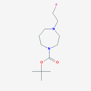 molecular formula C12H23FN2O2 B8275593 1-Tert-butoxycarbonyl-4-(2-fluoroethyl)homopiperazine CAS No. 356044-80-9