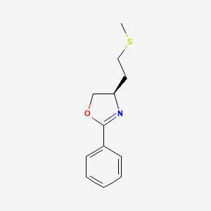 molecular formula C12H15NOS B8275600 (R)-4-(2-methylthioethyl)-2-phenyl-4,5-dihydrooxazole 