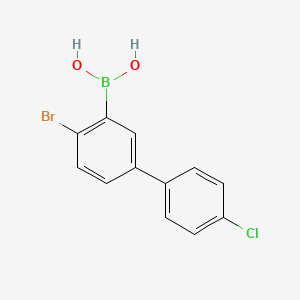 molecular formula C12H9BBrClO2 B8275632 4-Bromo-4'-chlorobiphenyl-3-yl-boronic acid 