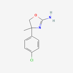 molecular formula C10H11ClN2O B8275633 (RS)-4-(4-chloro-phenyl)-4-methyl-4,5-dihydro-oxazol-2-ylamine 