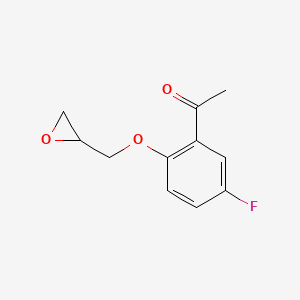 molecular formula C11H11FO3 B8275639 2'-(2,3-Epoxypropoxy)-5'-fluoroacetophenone 