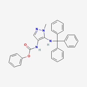 Phenyl [1-methyl-5-(tritylamino)pyrazol-4-yl]carbamate