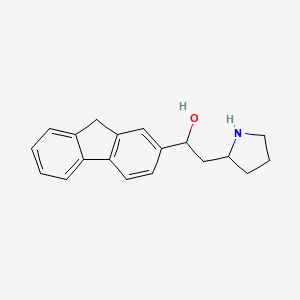 molecular formula C19H21NO B8275645 alpha-(2-Fluorenyl)-2-pyrrolidineethanol 