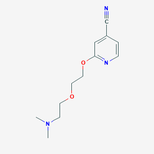 molecular formula C12H17N3O2 B8275658 2-{2-[2-(Dimethylamino)ethoxy]ethoxy}pyridine-4-carbonitrile 