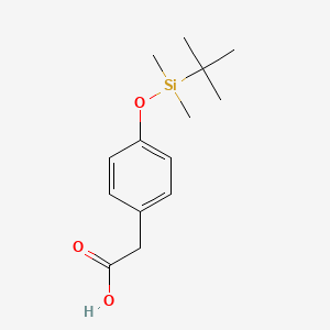 molecular formula C14H22O3Si B8275681 4-(Dimethyl-tert-butylsilyloxy)phenylacetic acid 