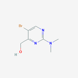 molecular formula C7H10BrN3O B8275689 [5-Bromo-2-(dimethylamino)pyrimidin-4-yl]methanol 