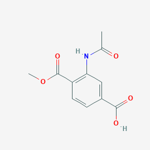 3-Acetamino-4-methoxycarbonylbenzoic acid