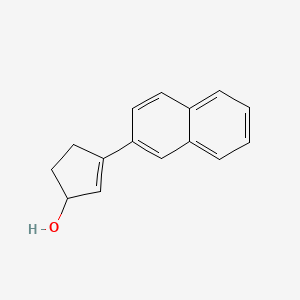 molecular formula C15H14O B8275706 3-Naphthalen-2-yl-cyclopent-2-enol 