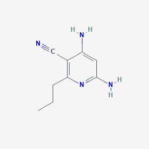 molecular formula C9H12N4 B8275714 4,6-Diamino-2-propyl-nicotinonitrile 