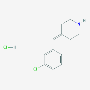 molecular formula C12H15Cl2N B8275740 4-(3-Chlorobenzylidene)-piperidine hydrochloride 