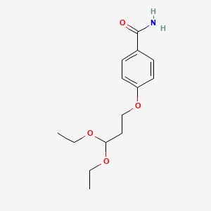 molecular formula C14H21NO4 B8275779 4-(3,3-Diethoxypropoxy)benzamide 