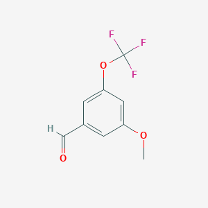 molecular formula C9H7F3O3 B8275816 3-Methoxy-5-trifluoromethoxybenzaldehyde 