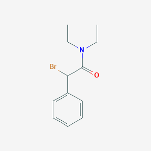 molecular formula C12H16BrNO B8275858 N,N-Diethyl-2-phenyl-2-bromoacetamide 