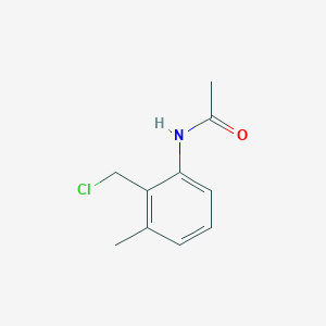 molecular formula C10H12ClNO B8275860 2-Methyl-6-acetamidobenzyl chloride 