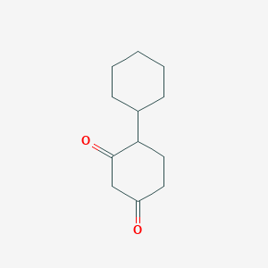molecular formula C12H18O2 B8275871 1,3-Dioxo-6-cyclohexyl-cyclohexane 