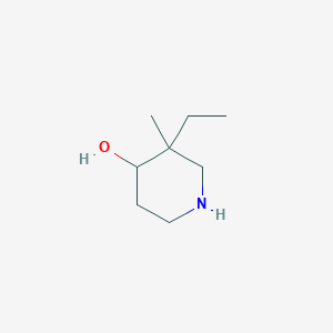 molecular formula C8H17NO B8275873 3-Ethyl-4-hydroxy-3-methylpiperidine 