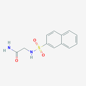 molecular formula C12H12N2O3S B8275909 2-(2-Naphthalenesulphonamido)acetamide 