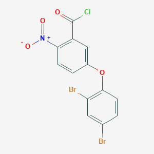 molecular formula C13H6Br2ClNO4 B8275925 5-(2,4-Dibromophenoxy)-2-nitrobenzoyl chloride CAS No. 89292-21-7