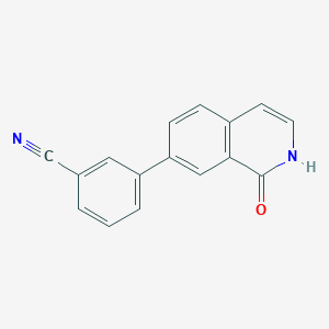 molecular formula C16H10N2O B8275950 7-(3-Cyanophenyl)isoquinolinone 