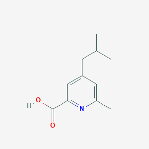 molecular formula C11H15NO2 B8275962 4-Isobutyl-6-methyl-pyridine-2-carboxylic acid 