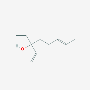 molecular formula C12H22O B8275996 3-Ethyl-4,7-dimethyl-1,6-octadien-3-ol 