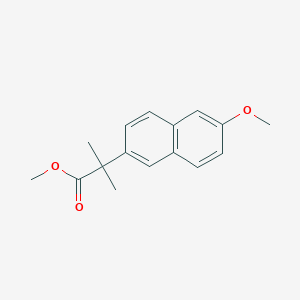 molecular formula C16H18O3 B8276008 2-(6-Methoxy-2-naphthyl)isobutyric acid methyl ester 