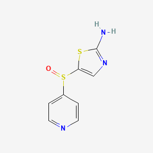 molecular formula C8H7N3OS2 B8276079 2-Amino-5-(4-pyridylsulfinyl)thiazole 