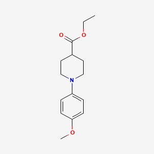 molecular formula C15H21NO3 B8276098 ethyl N-(4-methoxyphenyl)isonipecotate 