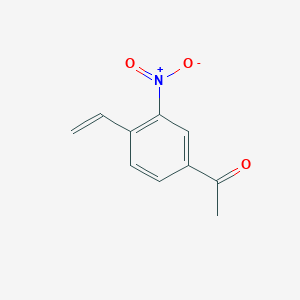 molecular formula C10H9NO3 B8276103 1-(3-Nitro-4-vinyl-phenyl)-ethanone 