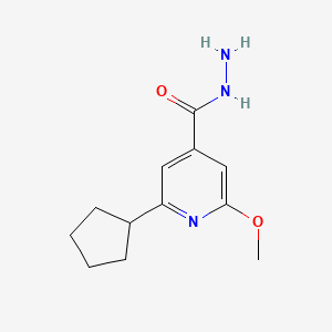 2-Cyclopentyl-6-methoxy-isonicotinic acid hydrazide