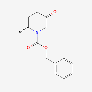 molecular formula C14H17NO3 B8276149 Benzyl (R)-2-methyl-5-oxopiperidine-1-carboxylate 