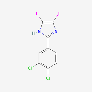 molecular formula C9H4Cl2I2N2 B8276157 2-(3,4-dichloro-phenyl)-4,5-diiodo-lH-imidazole 