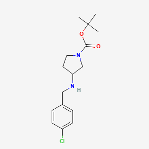 molecular formula C16H23ClN2O2 B8276168 3-(4-Chloro-benzylamino)-pyrrolidine-1-carboxylic acid tert-butyl ester 