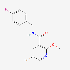 5-Bromo-N-(4-fluorobenzyl)-2-methoxynicotinamide