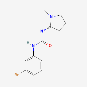 molecular formula C12H14BrN3O B8276221 1-(m-Bromophenyl)-3-(1-methylpyrrolidin-2-ylidene)urea 
