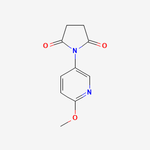 molecular formula C10H10N2O3 B8276237 1-(6-Methoxy-pyridin-3-yl)-pyrrolidine-2,5-dione 