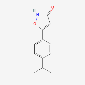 molecular formula C12H13NO2 B8276263 3-Hydroxy-5-(4-isopropylphenyl)isoxazole 