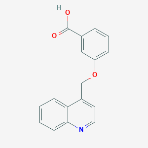 molecular formula C17H13NO3 B8276324 3-(4-Quinolinylmethoxy)benzoic acid 
