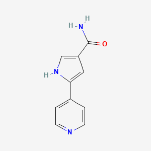 molecular formula C10H9N3O B8276335 5-pyridin-4-yl-1H-pyrrole-3-carboxylic Acid Amide 