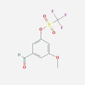 molecular formula C9H7F3O5S B8276342 3-Formyl-5-methoxyphenyl trifluoromethanesulfonate 