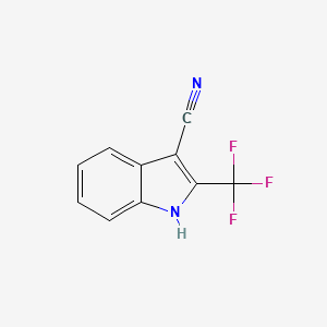 molecular formula C10H5F3N2 B8276359 3-Cyano-2-(trifluoromethyl)indole 