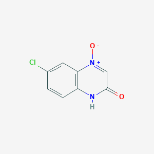 molecular formula C8H5ClN2O2 B8276360 6-Chloro-2-quinoxalinol-4-oxide 