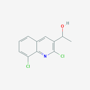 molecular formula C11H9Cl2NO B8276387 1-(2,8-Dichloroquinolin-3-yl)ethanol 