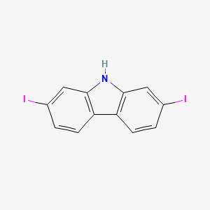 molecular formula C12H7I2N B8276394 2,7-Diiodo-9H-carbazole 