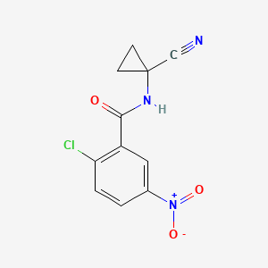 molecular formula C11H8ClN3O3 B8276436 2-chloro-N-(1-cyanocyclopropyl)-5-nitrobenzamide 