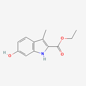 molecular formula C12H13NO3 B8276473 Ethyl 6-hydroxy-3-methyl-1h-indole-2-carboxylate 
