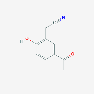 molecular formula C10H9NO2 B8276493 5-Acetyl-2-hydroxyphenylacetonitrile 
